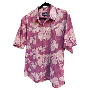 Reyn Spooner Hawaiian Shirt Men's XL Orange Hibiscus Classic Fit Limited Reissue